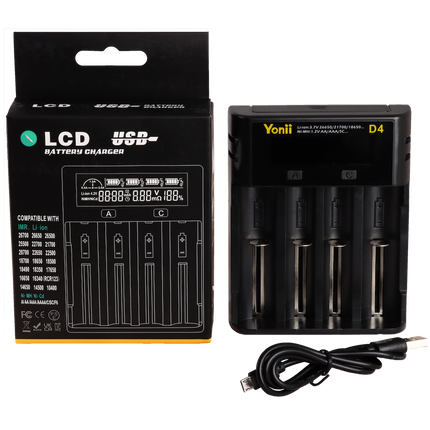 D4 charger (four bay battery charger)